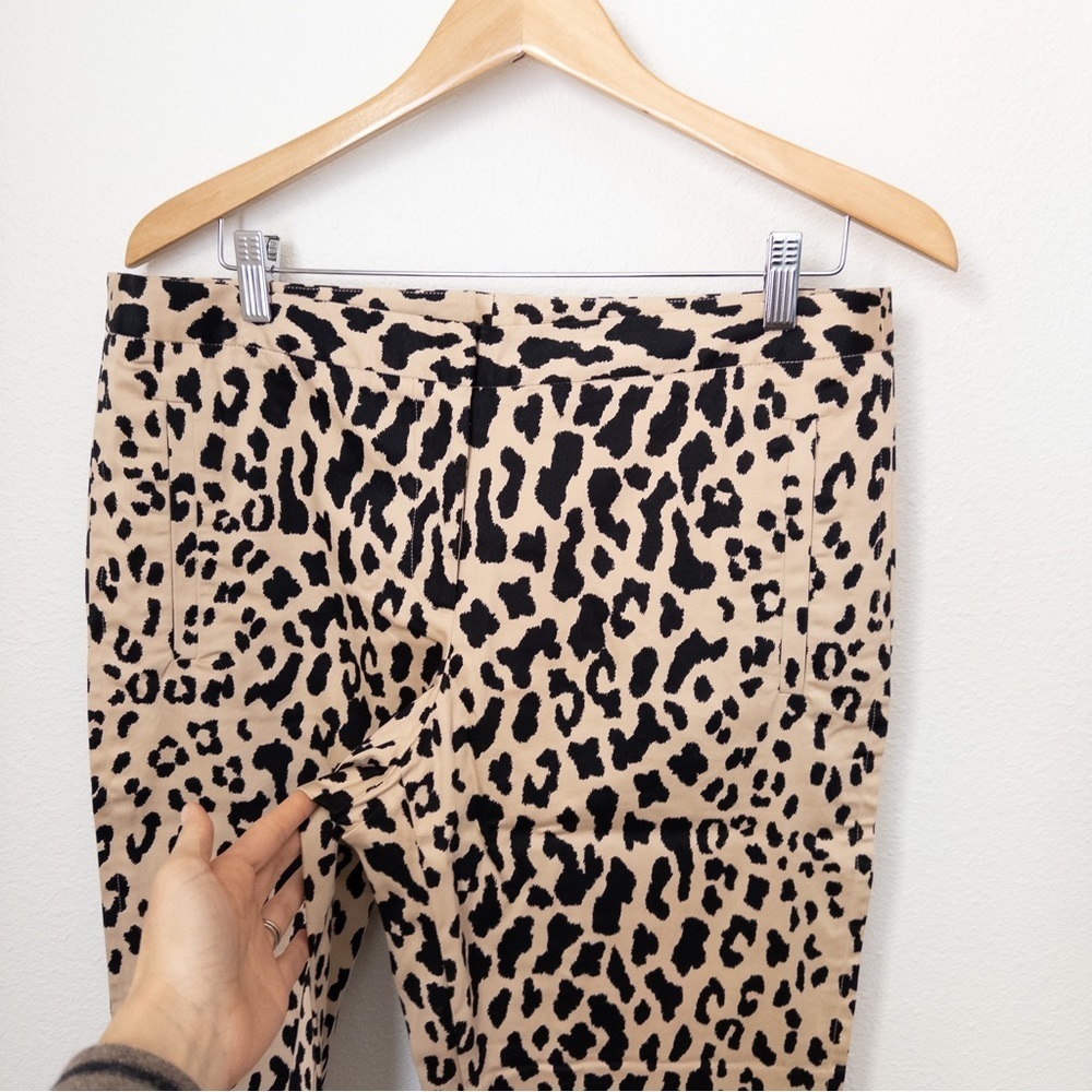 Tibi cheetah animal print black tan ankle pants 12 - Picture 2 of 5